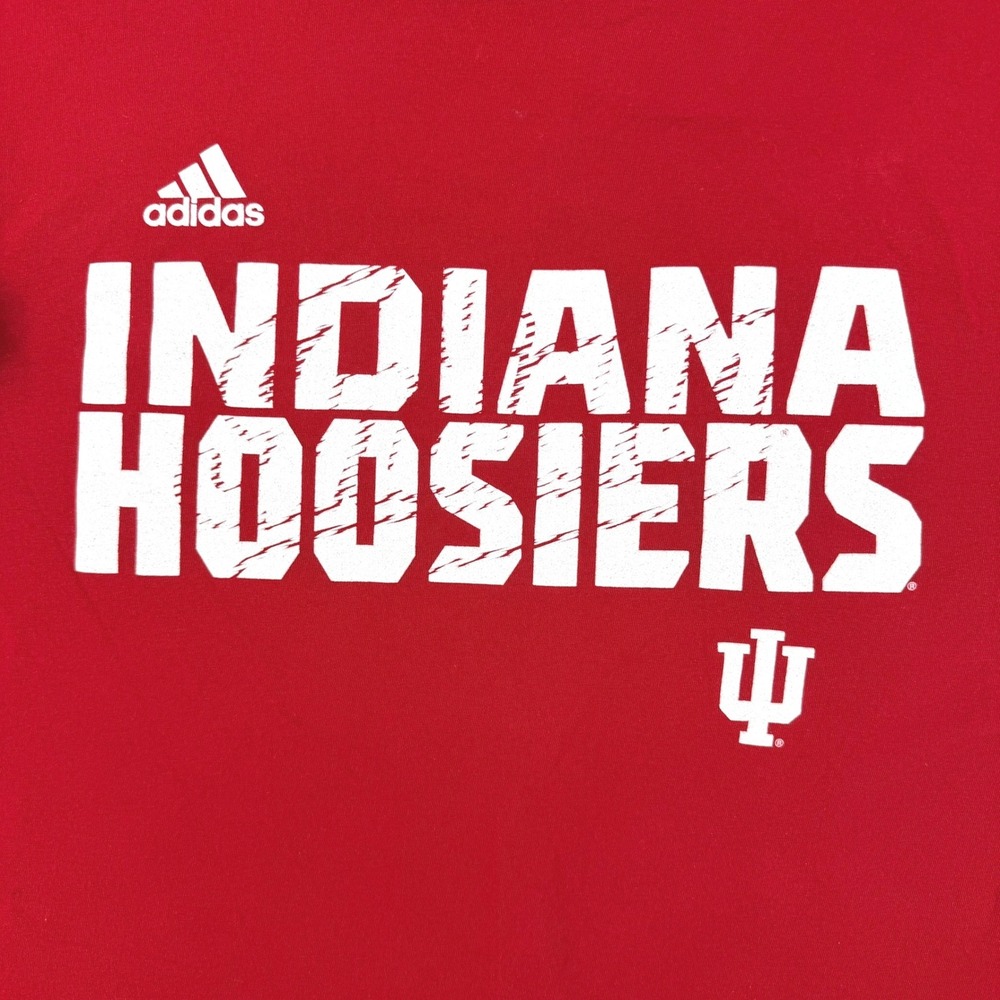Adidas Indiana Hoosiers Mens 2X Red The Go-To Tee Short Sleeve Graphic‎ T-Shirt